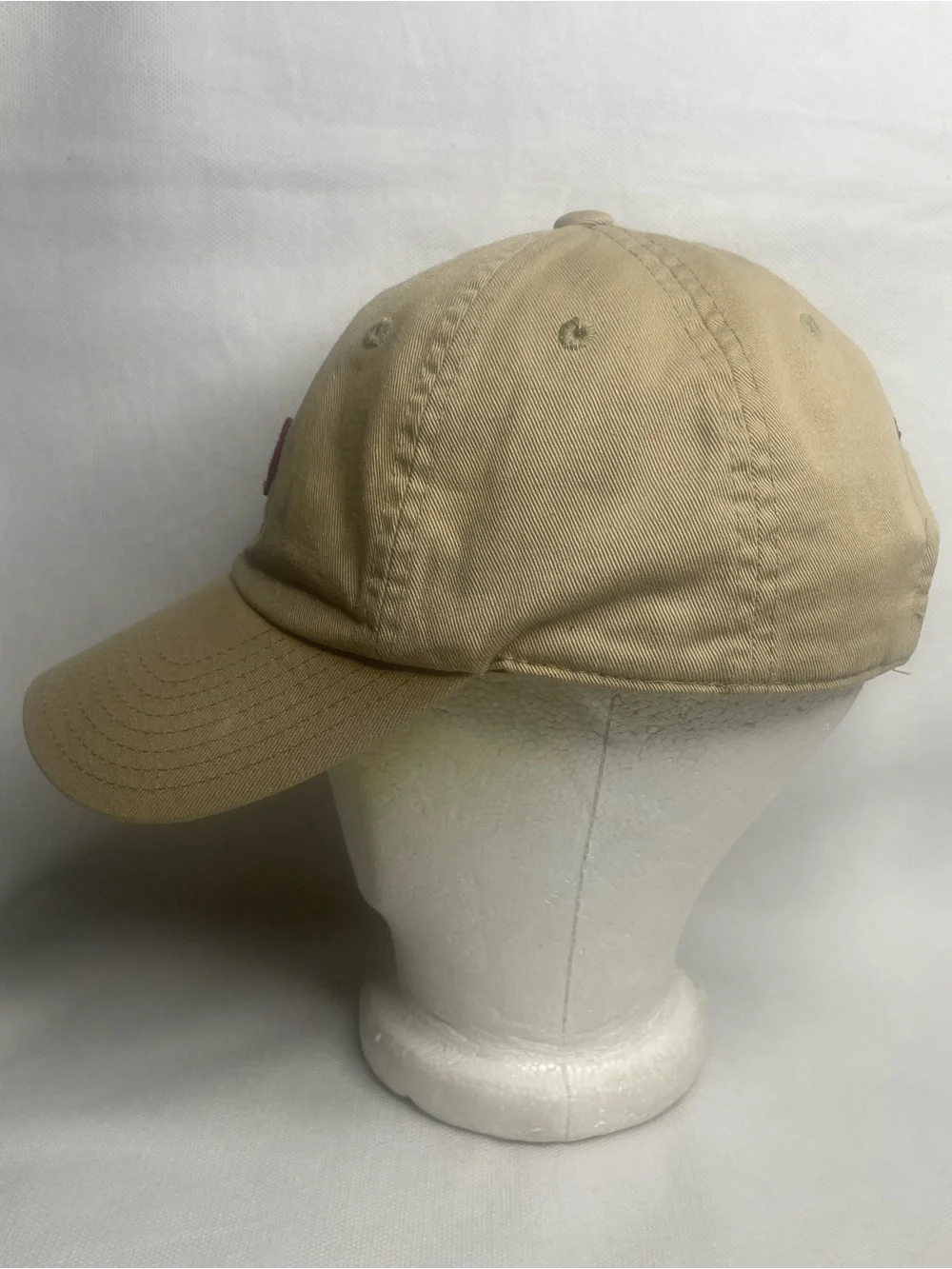 VTG Duck Head Circle Patch 100% Cotton Twill Hat Tan Adjustable StrapBack Cap